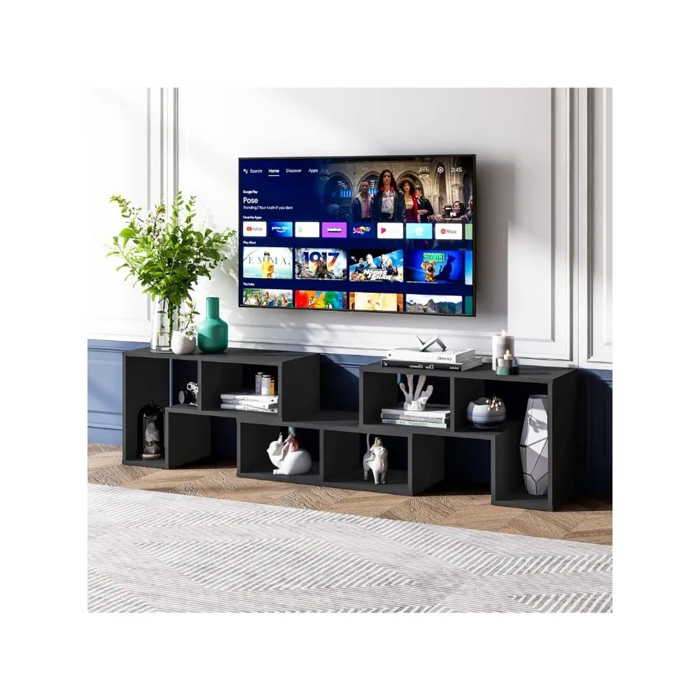 3 Piece Console TV Stand, Free-Combination Entertainment Center for 50/ 55/ 60/ 65 Inch TV, Minimalist Modern TV Media Stand