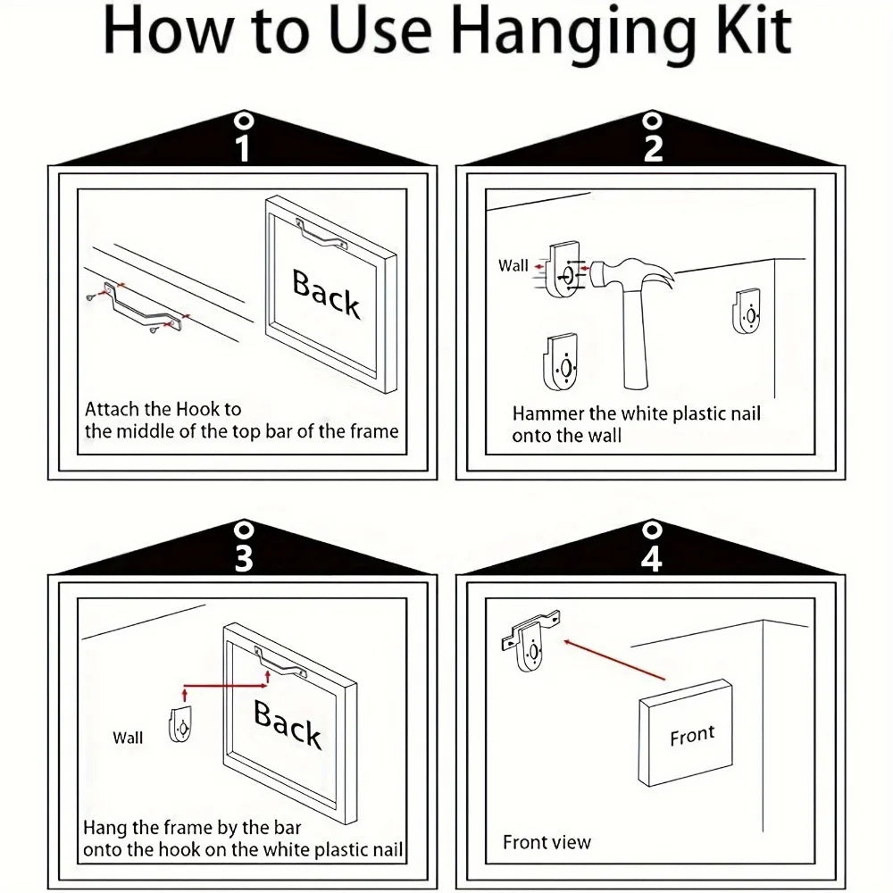 Modern horizontal abstract art deco canvas poster with 1.5 inch thick wood frame, interior trim