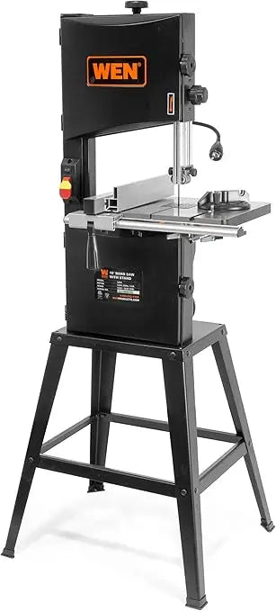 10-Inch 3.5-Amp Dual-Speed WEN Band Saw with Black Stand (BA3962)