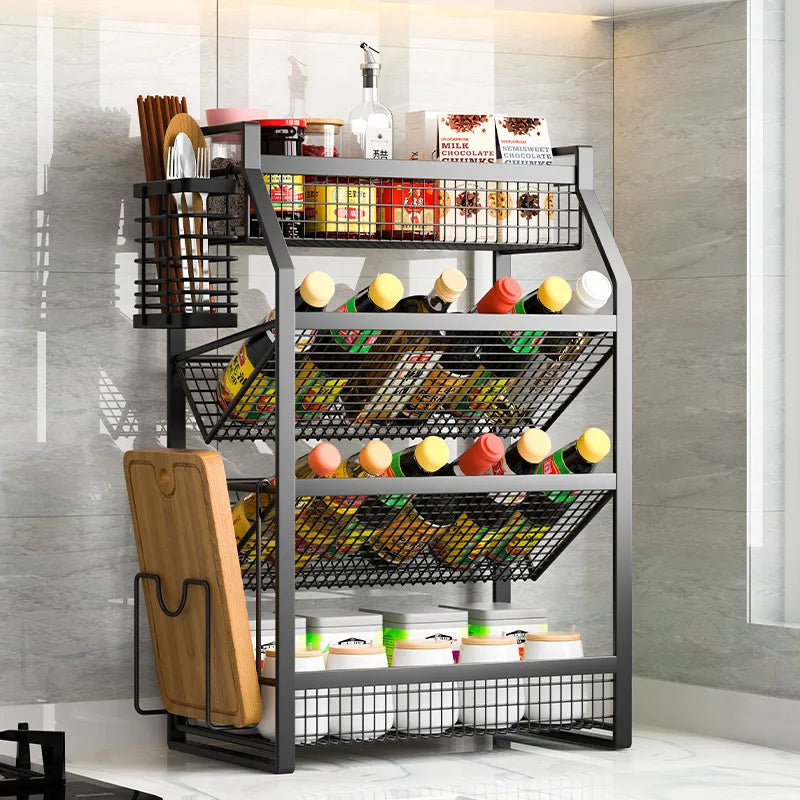 Kitchen Condiment Shelf Multi Tier Drawer Storage Cabinet Basket Organizer Drawer Ideal Countertop Pantry Under The Sink Desktop