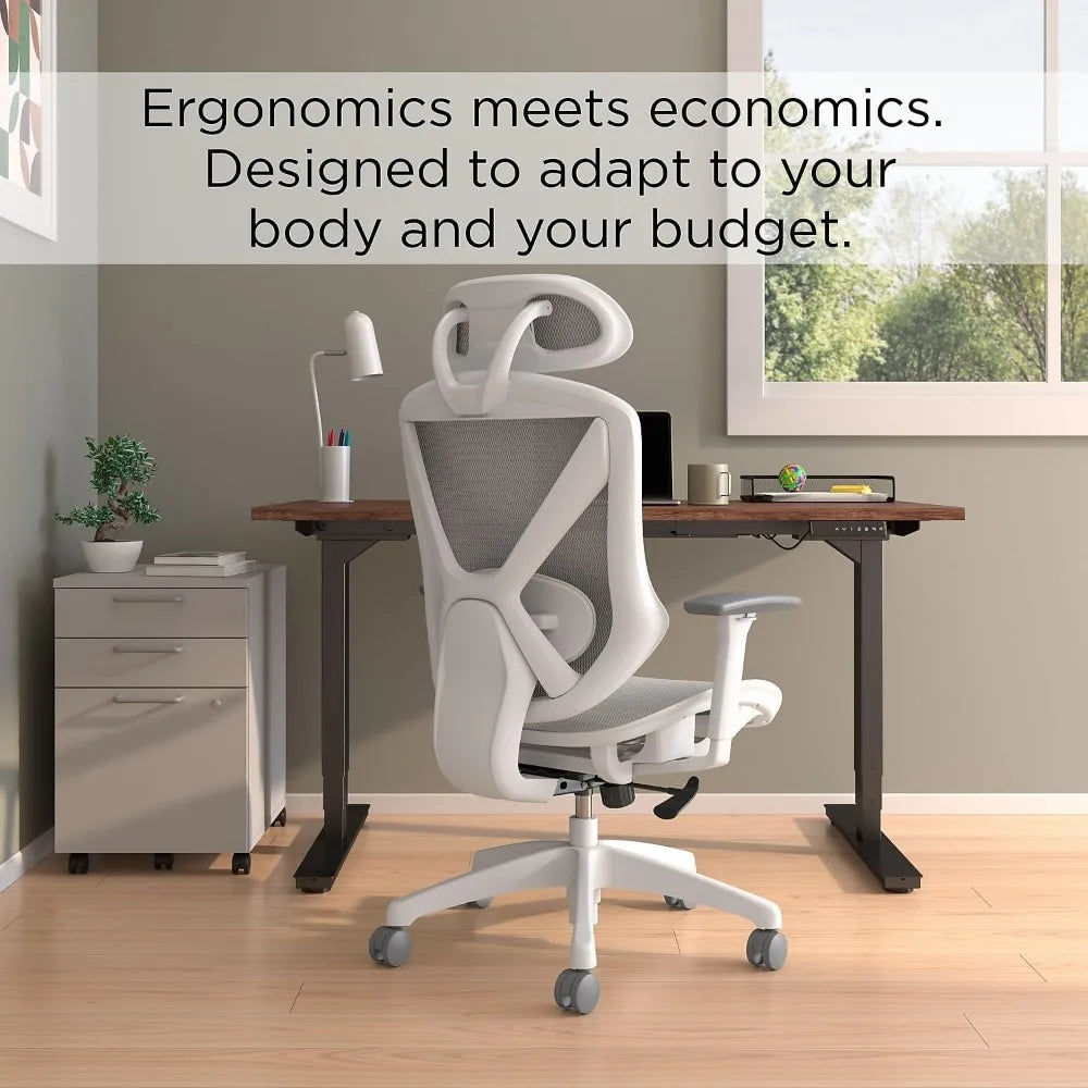 Ergonomic Mesh Swivel Task Chair, Gray (UN61365)