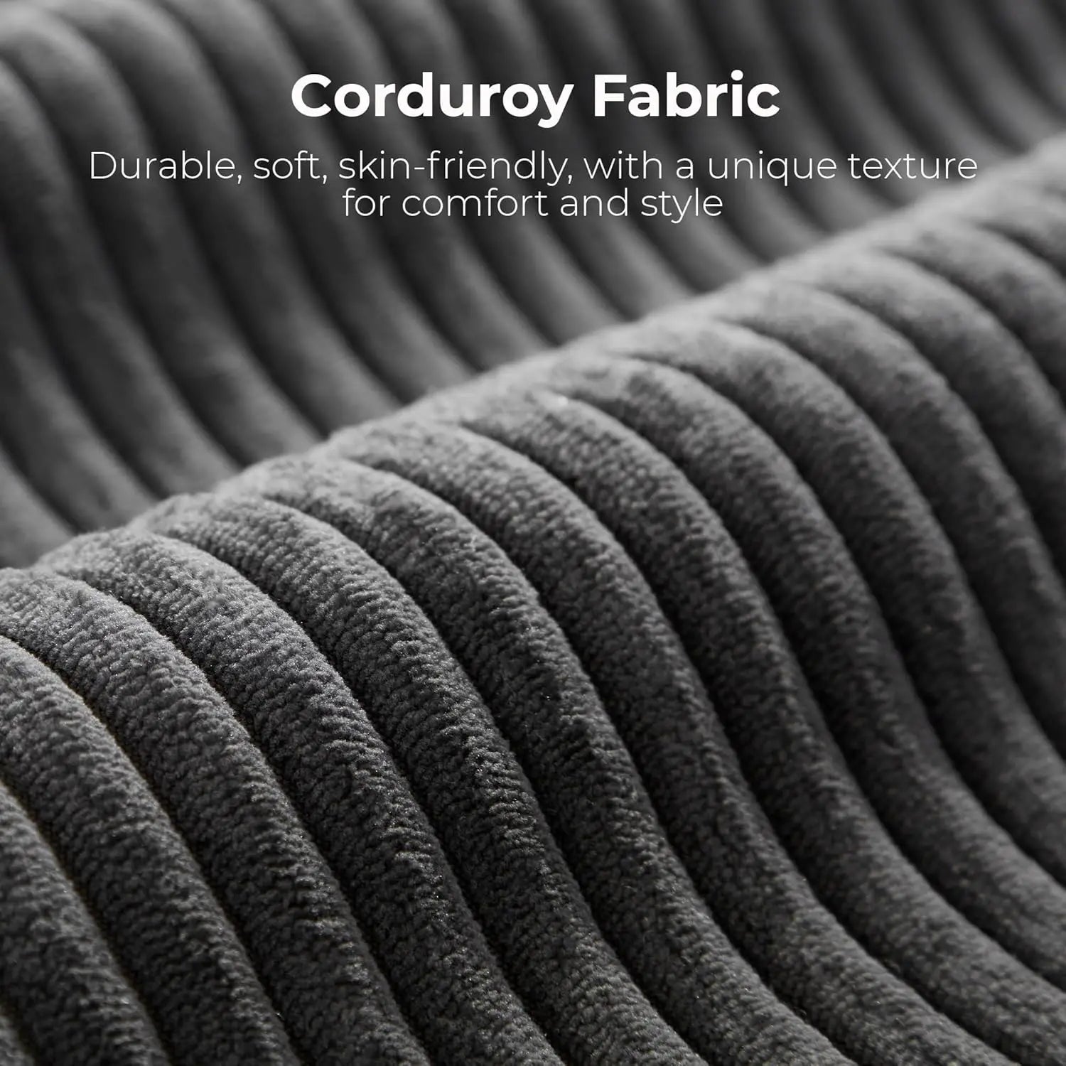 Convertible Sleeper Sofa Bed Floor Sofa 3-in-1 No Assembly, Foldable Mattress with Corduroy Upholstery Green, Dark Grey