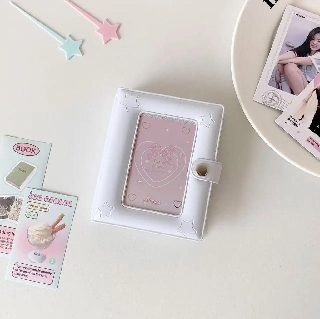 3 Inch Photo Album Collector Book/ Stars/Photocard Holder/ Card Holder/ Sweet Square Hollow/ Album Cards Binder