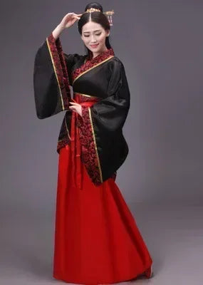 Vintage Ethnic Style Women Top/ Skirt 2 Piece Set Princess Dance Costume/ Hanfu Ladies Suit Cosplay Outfit Woman New Year Clothing
