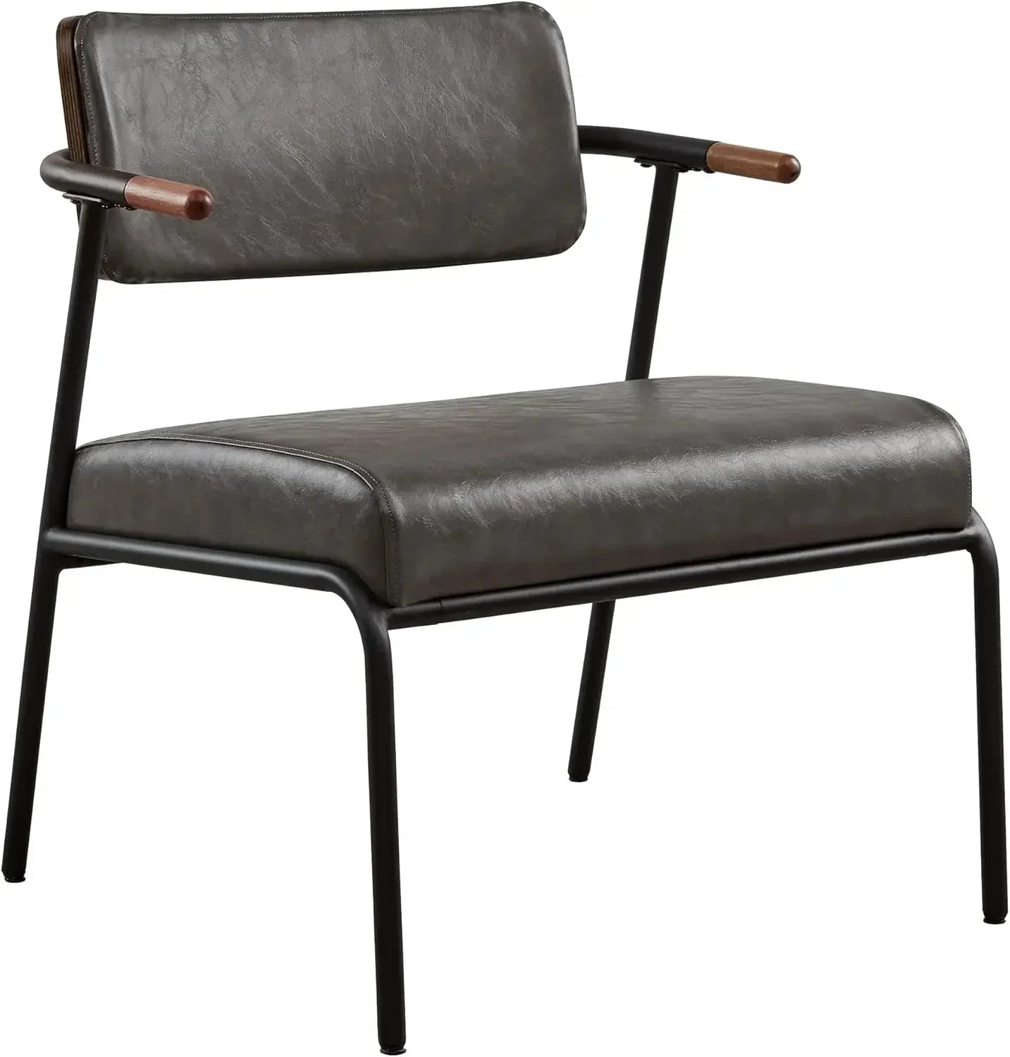 Accent Chair Set of 2, Mid-Century Modern Chair, Upholstered Lounge Armchair with Metal Frame & Removable Cushion