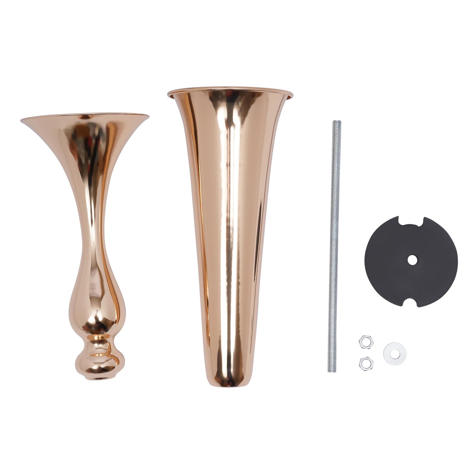 Metal Trumpet Vases, Flower Vase, Metal Table Centerpieces for Wedding Party/ Banquet Decor