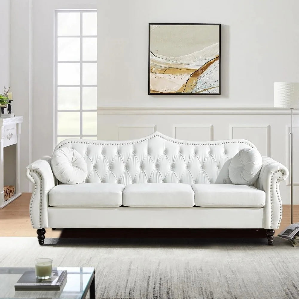 3 Seater Sofa Velvet for Living Room