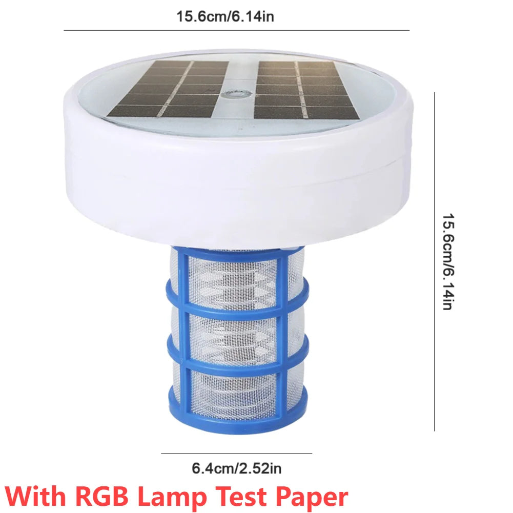 Solar Pool Ionizer Purifier/ Kills-Algae/ Swimming Pool Water Purifiers/ Chlorine-Free Sun Shock &/Water Purifier For Outdoor Hot Tub