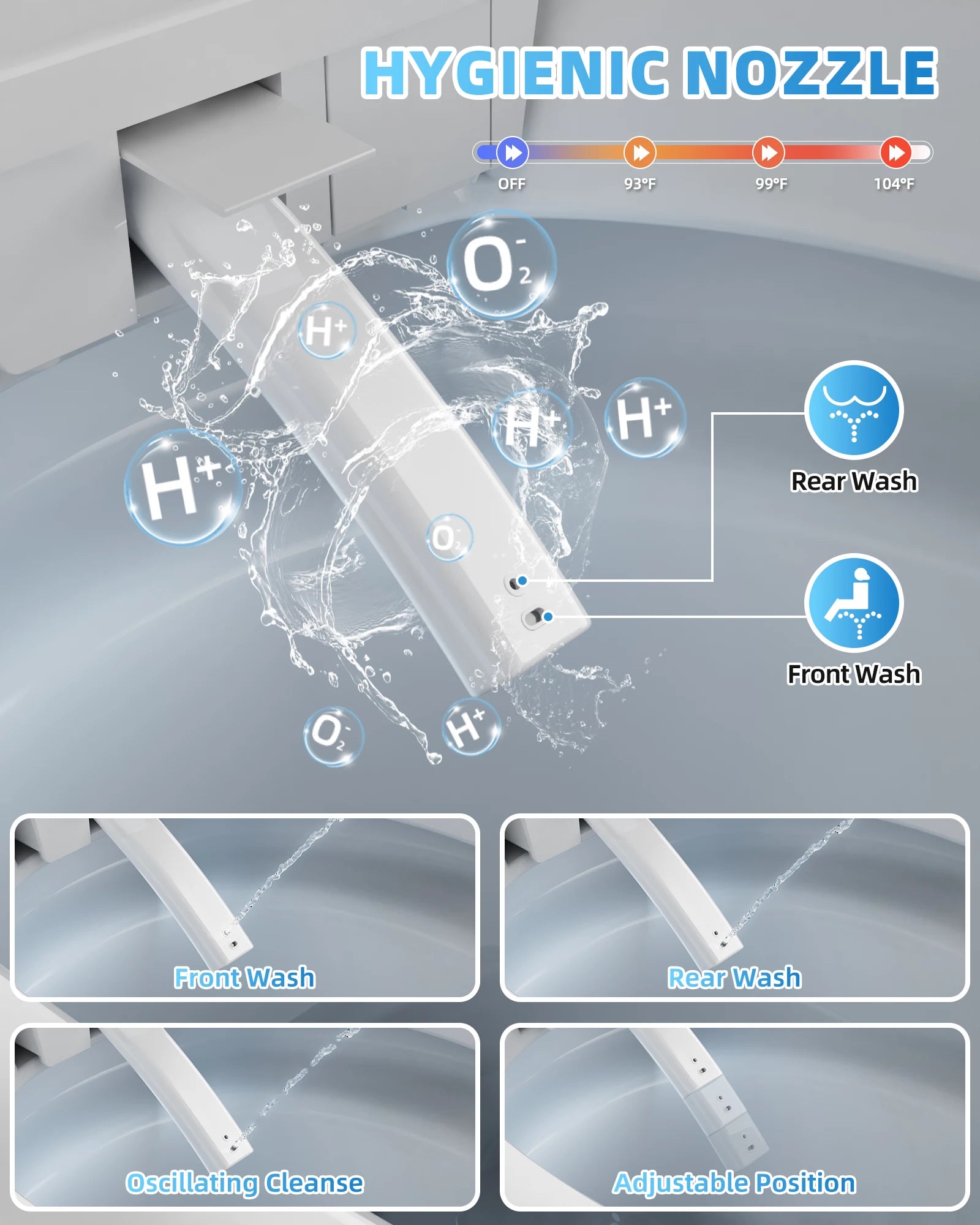 Sanyipace Tankless Smart Toilet w/ Auto Flushing & sensor, ADA Chair Height