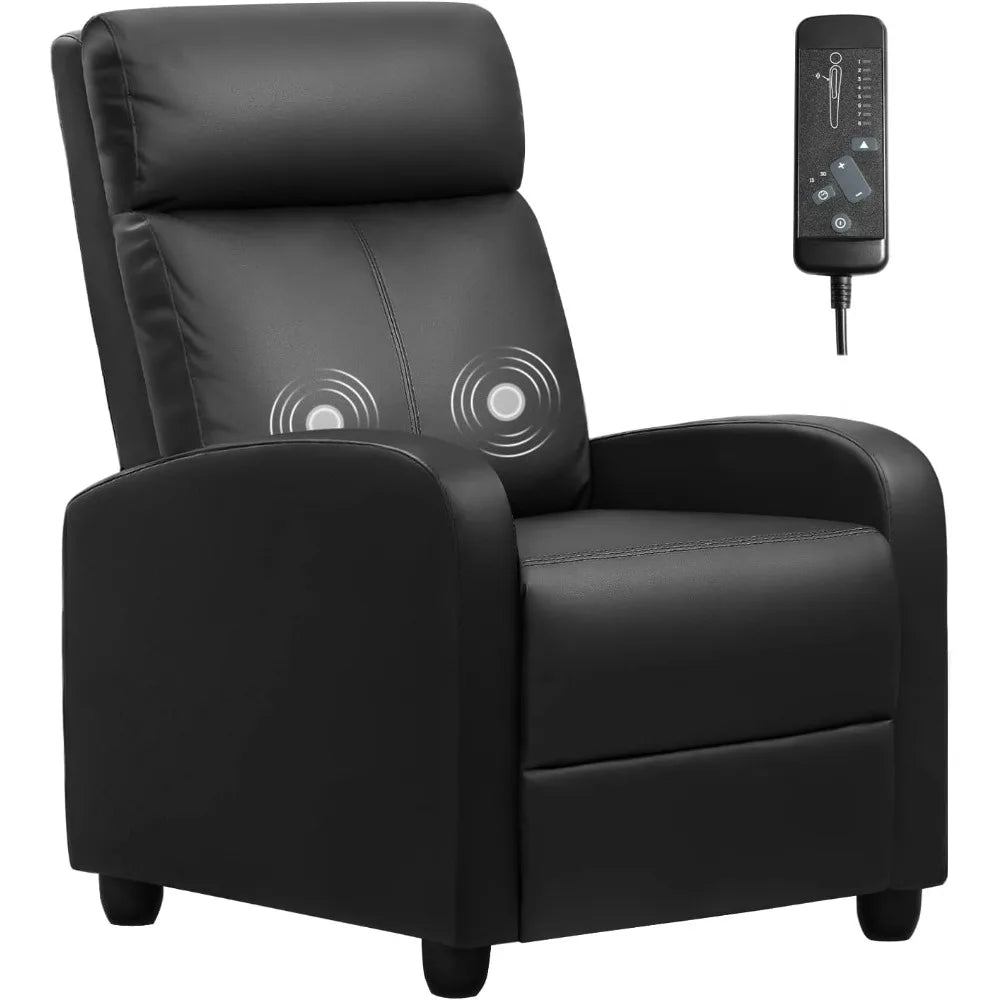 Adjustable PU Leather Massage Recliner Chair for Living Room and Home Theater