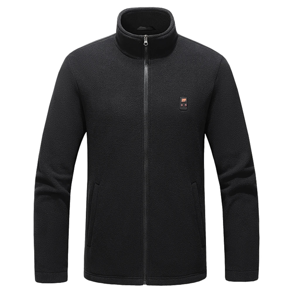 9 Heated Area Intelligent Heating Coat/ USB Charging Heating Jacket/ 3 Gear Temperature Heated Insulated Jackets for Hiking-Skiing