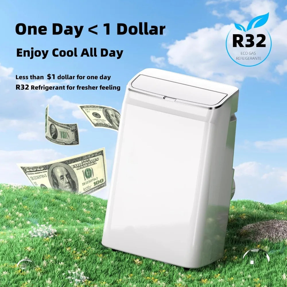 15,000 BTU Portable Air Conditioner, Portable AC Unit with Built-in Dehumidifier and Cooling Fan for Room up to 400 sq.ft