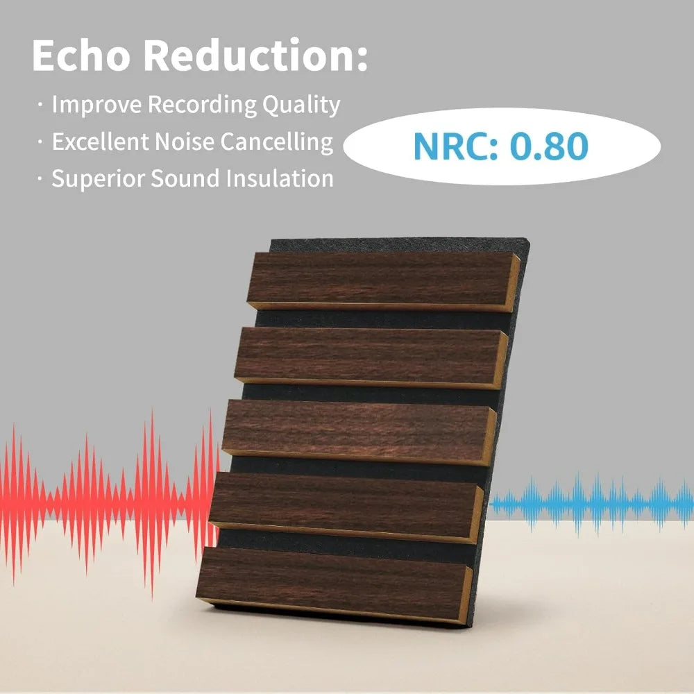 Art 3D Wall Panels: 108 x 13 Wooden Slat Wall Panels, 2-Pack/ 3D Soundproofing Acoustic Wall Panels, Large Size