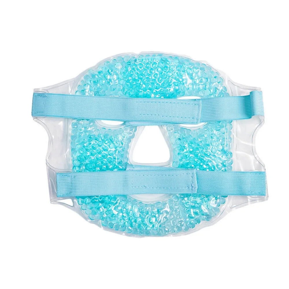 Full Face Therapy Mask with Gel Beads - Hot/Cold Compress & Reusable