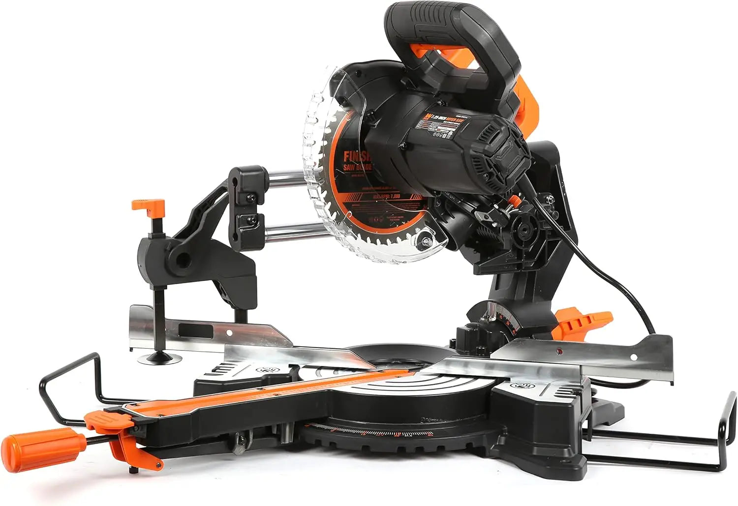 MM0713 9.5-Amp 7.25-Inch Single Bevel Compact Sliding Compound Miter Saw with LED Cutline Guide, Black