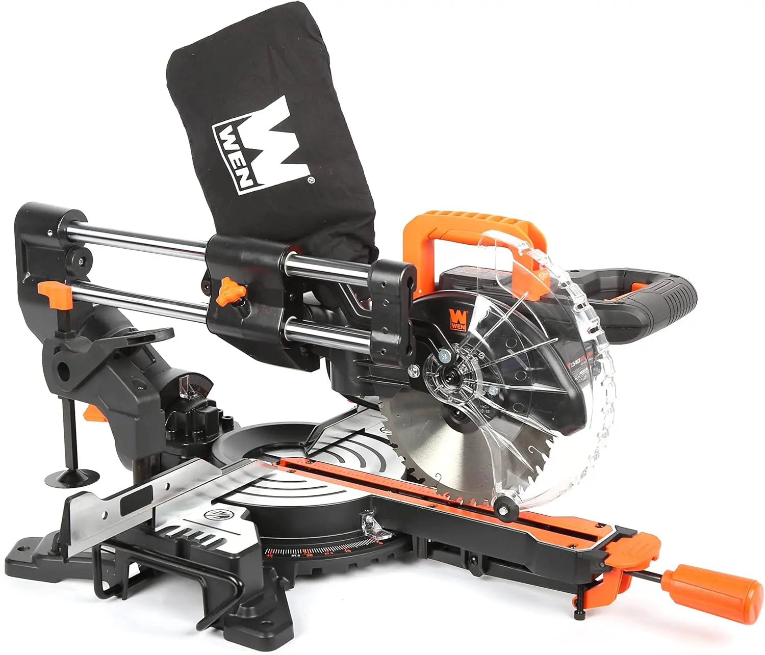 MM0713 9.5-Amp 7.25-Inch Single Bevel Compact Sliding Compound Miter Saw with LED Cutline Guide, Black