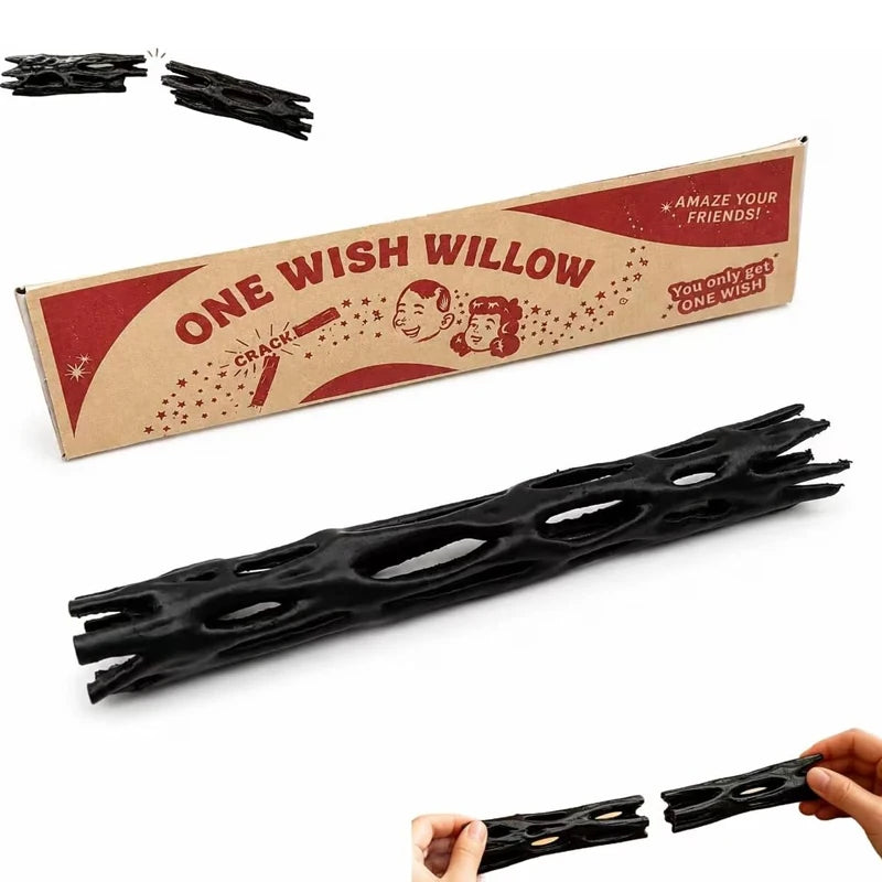1Pcs Wish Willow Stick with Box, 3D Printed Wishing Willow Wish-Making Snap Stick, Breakable Magic Lucky Charm for Spiritual Uses