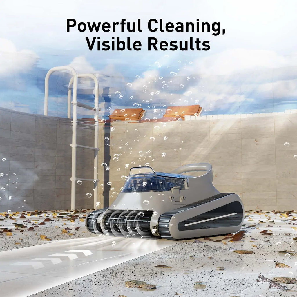 Crab Pro Cordless Robotic Cleaner, for Inground Pools up to 2000 Sq. ft, all and Waterline Cleaning Vacuum