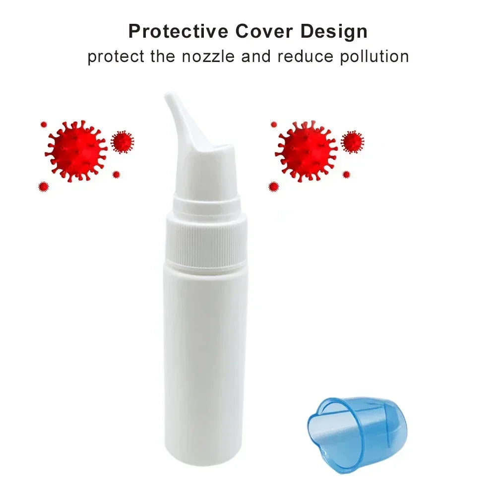 Nasal Irrigator Nose Wash Cleaner Bottle Spray Water Bottle Fine Mist Atomizer Portable Liquid Empty Container for Traveling