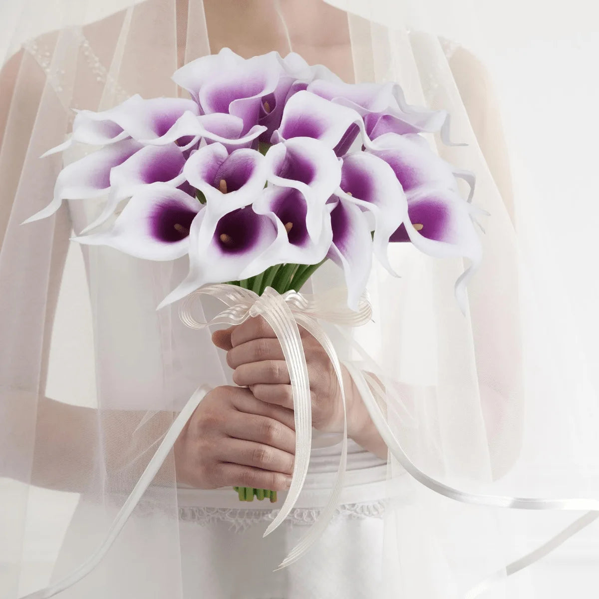 10/20PCS Artificial Flowers/ Calla Lily Bouquet for Bridal, Mother Day , Wedding Party, Home, Living Room /Table Decoration