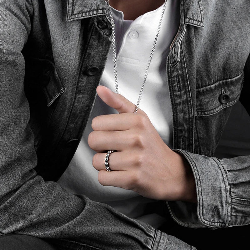 Huitan Punk Skull Ring for Men/Women Anti Metal Color Hip Hop Cool Finger Accessories Personality Gift Hot Jewelry