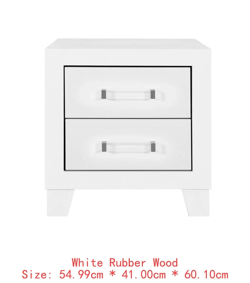 5PC White Full Bedroom Set with LED Lighting