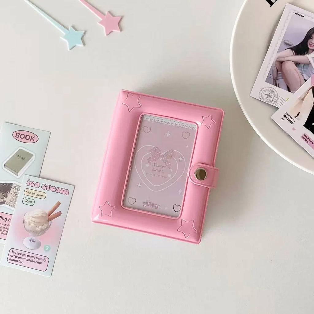 3 Inch Photo Album Collector Book/ Stars/Photocard Holder/ Card Holder/ Sweet Square Hollow/ Album Cards Binder