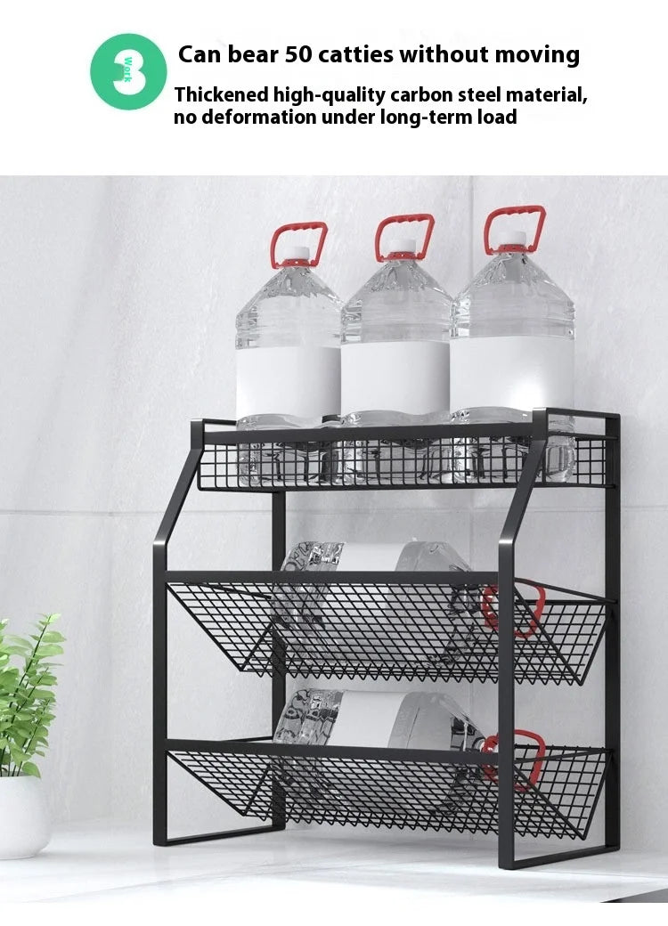 Kitchen Condiment Shelf Multi Tier Drawer Storage Cabinet Basket Organizer Drawer Ideal Countertop Pantry Under The Sink Desktop