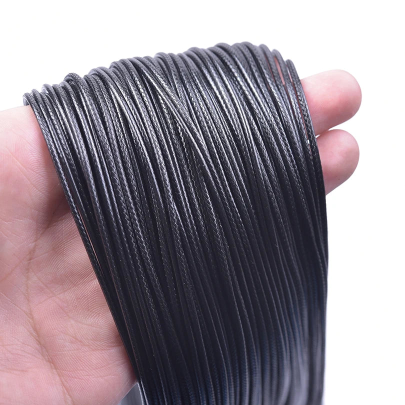 50/55/60cm Black Leather Rope Chain Necklace 10/20/30pcs/Lot Alloy Extended Chains Wax DIY Necklaces For Women Lobster Clasp