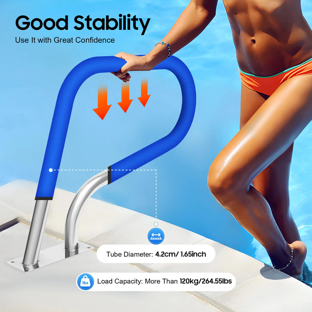 Stainless Steel Pool Railing Pool Rail 304 Grade Anti-Corrosion Safety Handrail for Swimming Pools