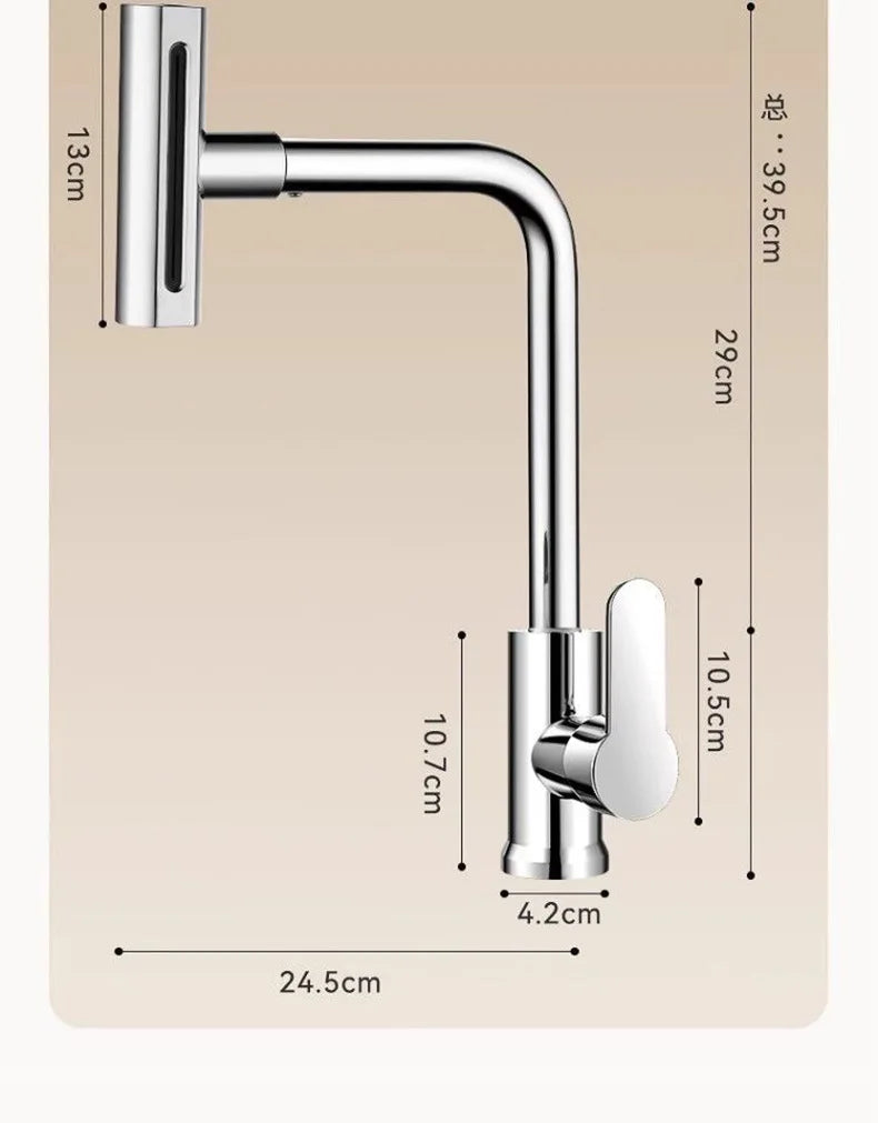 Kitchen Faucet, Rain Waterfall, Vegetable Washing Basin, Sink, Household Sink, Hot and Cold- Two in One, Pressurized Rotating
