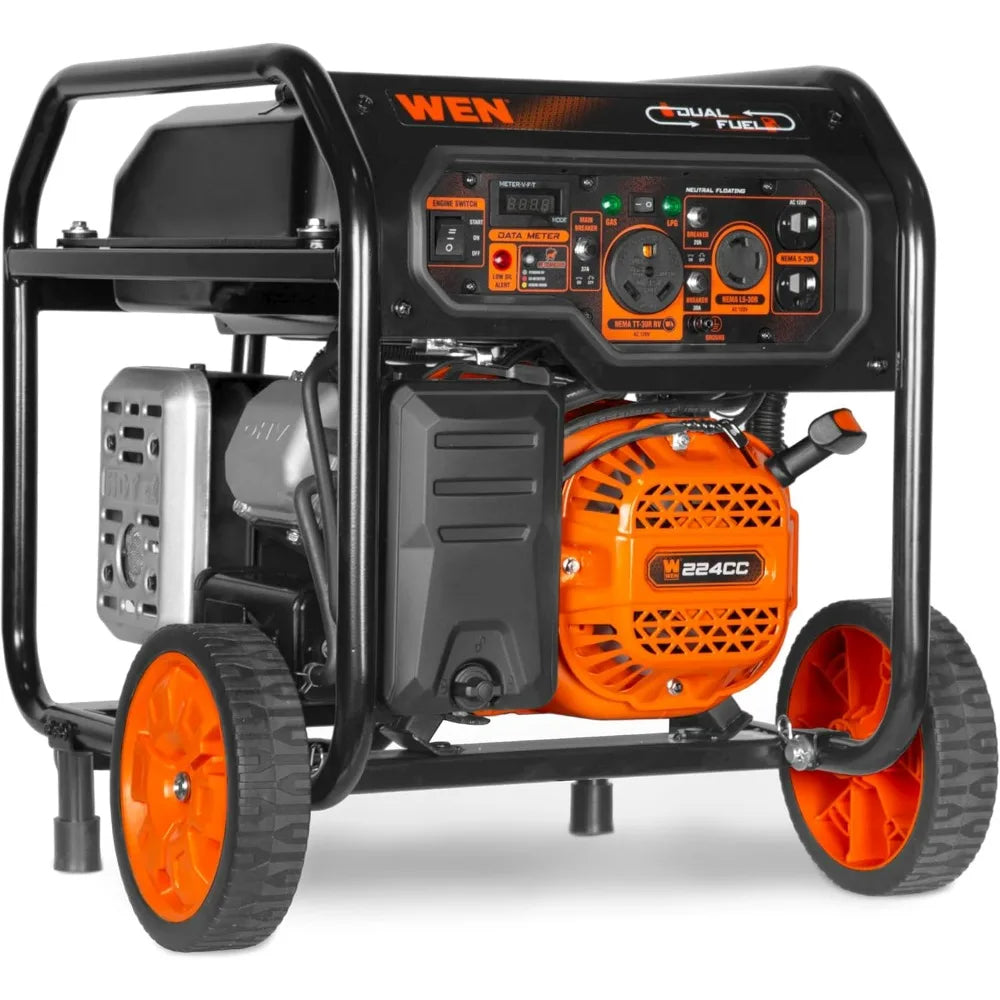 5600-Watt Dual Fuel Portable Generator with Wheel Kit, Electric Start, and Carbon Monoxide Monitoring (DF5600X)