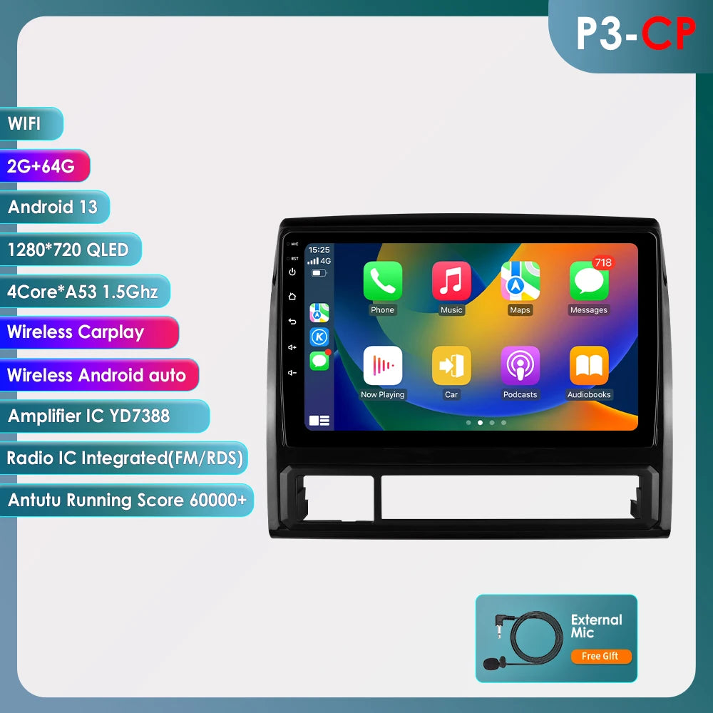 Android Auto Car Radio For Toyota Tacoma 2/Hilux 2005-2015 Multimedia player GPS Navi/ Stereo Car Intelligent Systems 4G Car Play