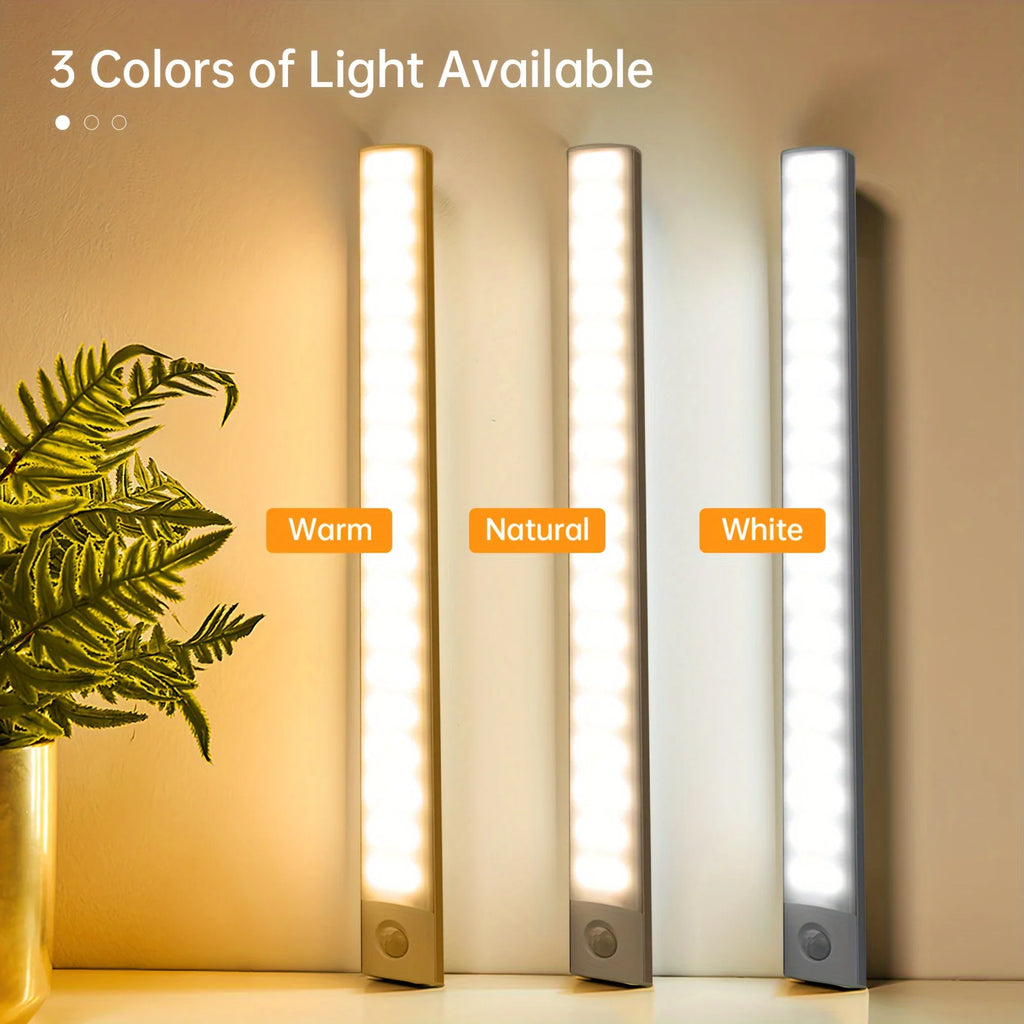 LED Night Light Motion Sensor Lights/ Wireless Rechargeable Closet /Kitchen/ Bedroom Sensor Light/ Cabinet /Stair Light/ 2Pieces