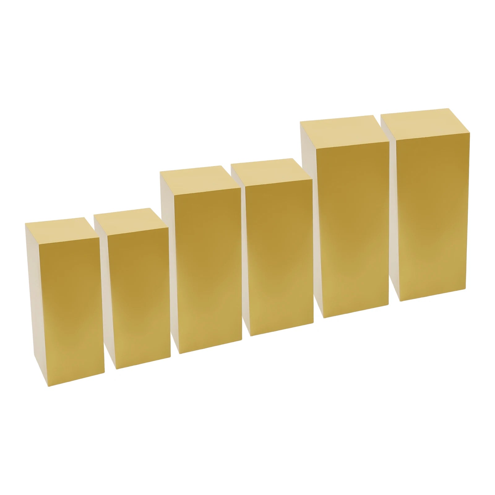 6PCS Gold Display Pedestal Stand, Metal Display Pedestal Stands, Display Pillars for Birthday Party /Wedding, Celebrations