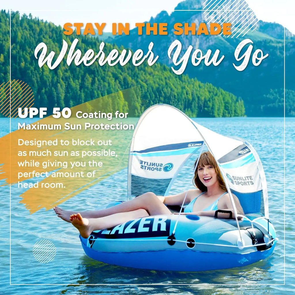 2025 New Upgraded Heavy Duty River Tube Inflatable Premium Water Float to Lounge Above Lake and River /Outdoor Water Raft Sport