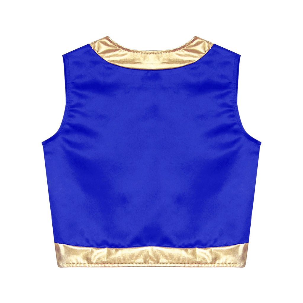 Boys Arabian Costume Arabian Prince Cosplay Dress Up Vest Waistcoat Harem Pants Suit for Halloween Carnival Stage Performance