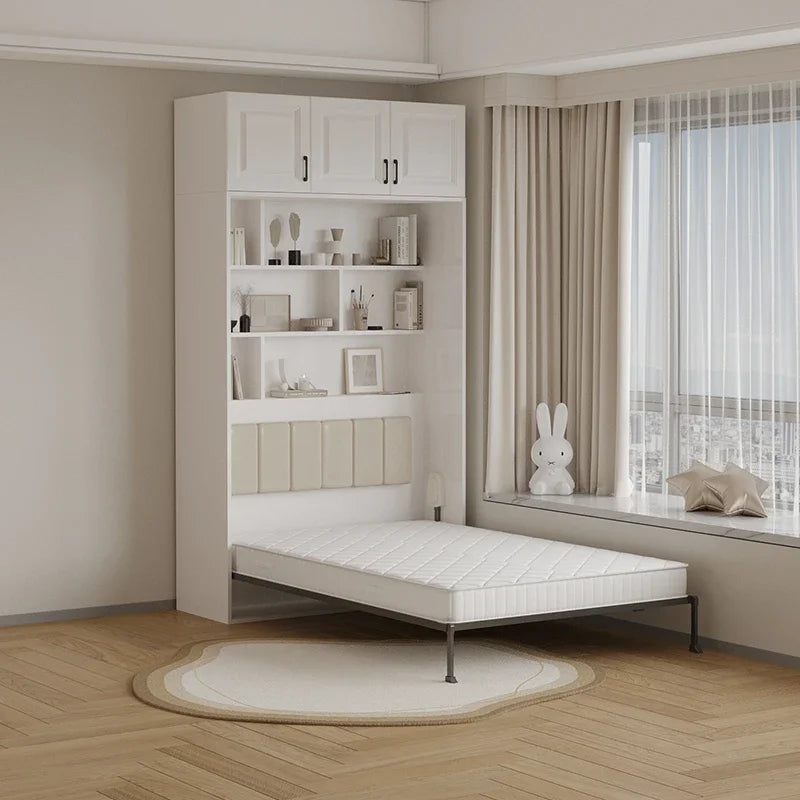 Full Murphy Bed With Closet Organizer With Drawers Full Size Bed Space-Saving