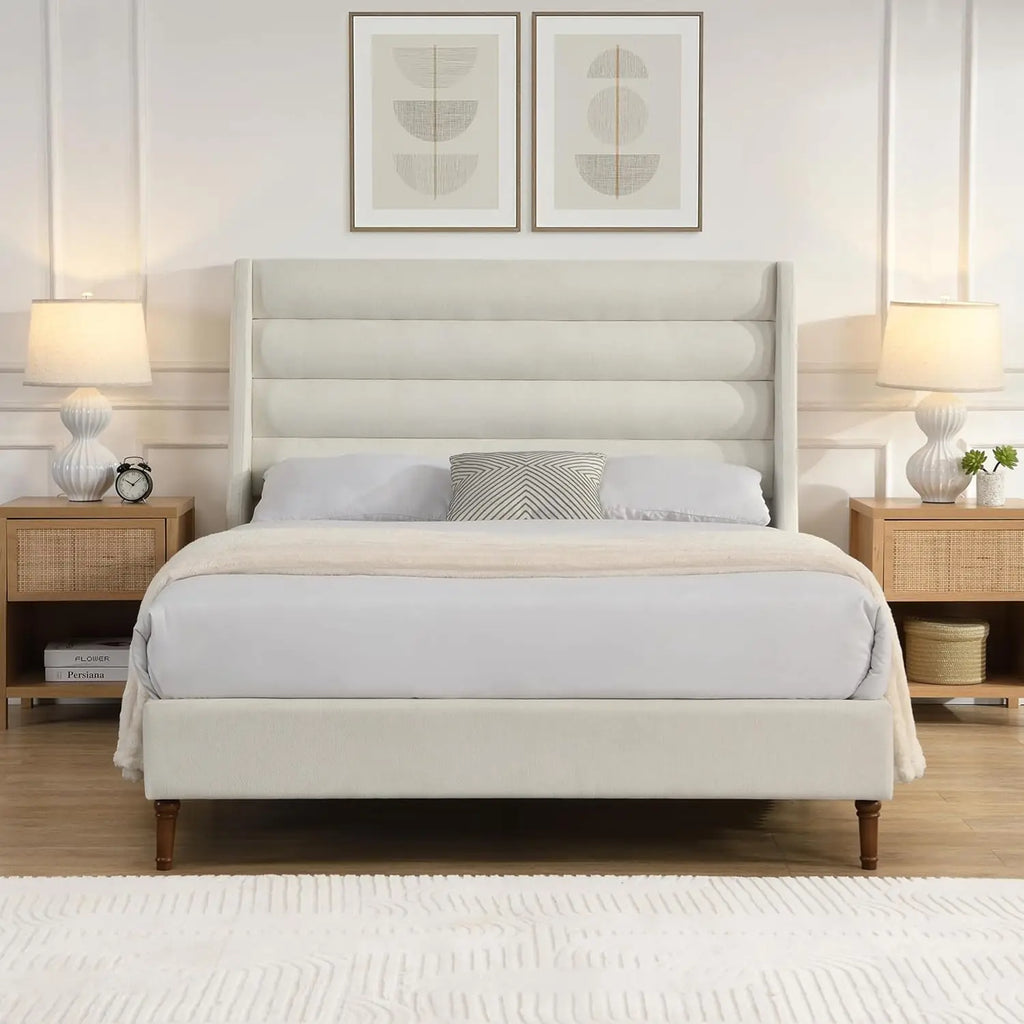 Bed Frame and Headboard, Upholstered Bed Frames, Platform Bed