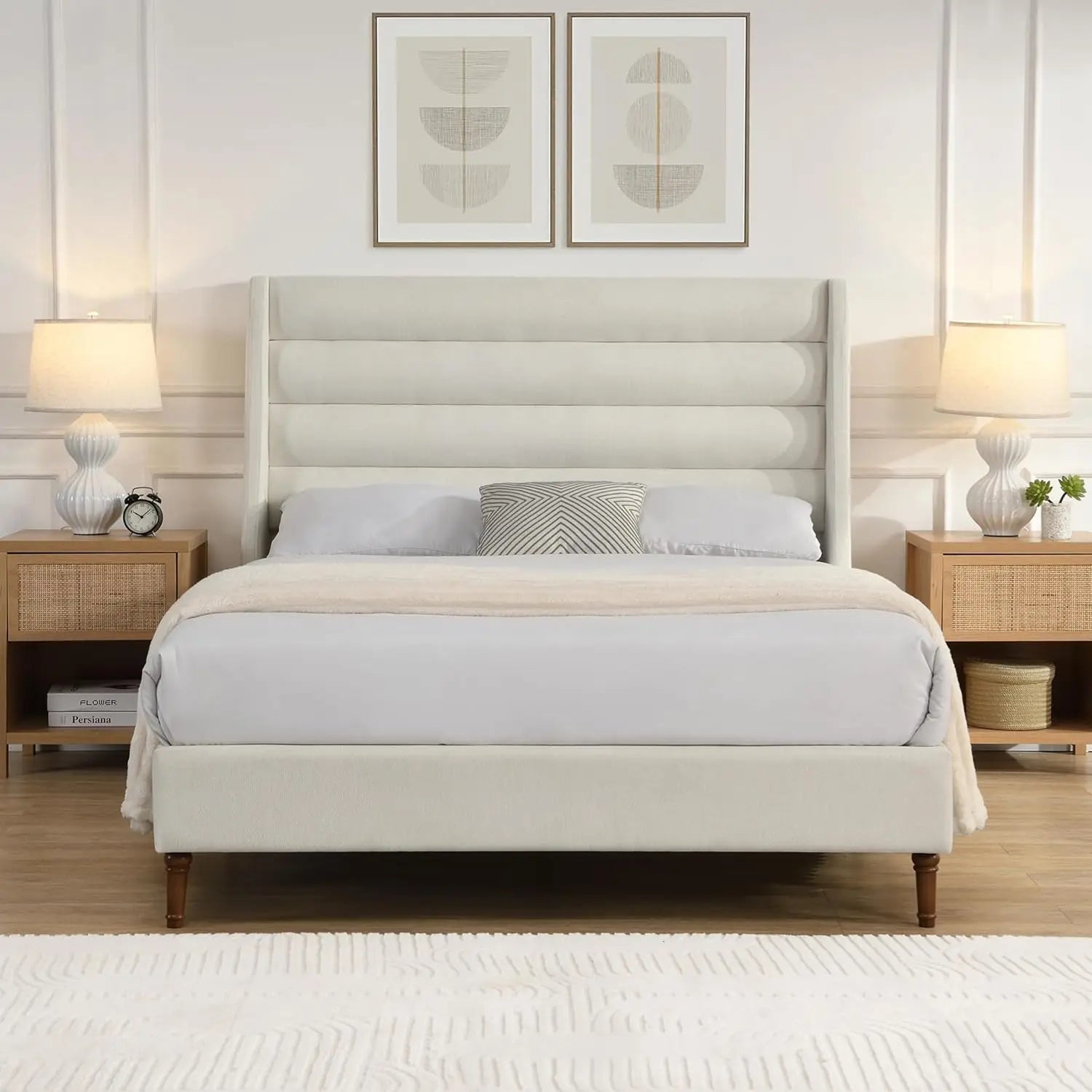 Bed Frame and Headboard, Upholstered Bed Frames, Platform Bed