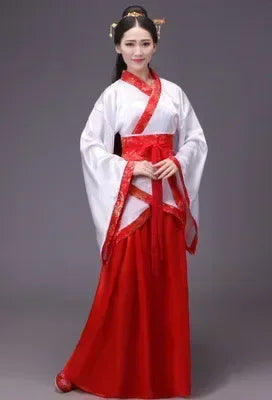 Vintage Ethnic Style Women Top/ Skirt 2 Piece Set Princess Dance Costume/ Hanfu Ladies Suit Cosplay Outfit Woman New Year Clothing