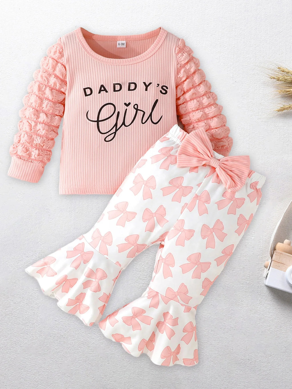 Cute Baby Girl Autumn Clothes Floral Print Ruffle Sleeve Top Elastic Waistband Leggings 2 Piece Outfit Set for Toddler