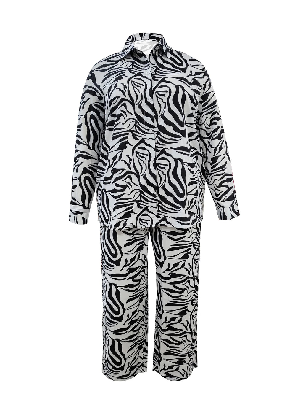 Plus - Size Zebra Print Set! Slay on the Street, Stylish & Comfy