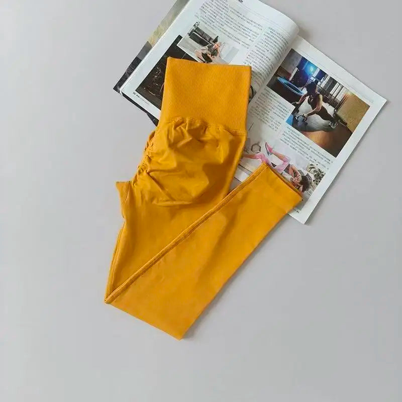 Seamless Sport Yoga High Waist Pants Leggings Sport See Through Yoga Gym Running Quick Dry Pants Scrunch Butt Pants