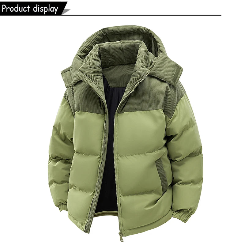 Autumn/ Winter Men Outdoor Removable Hooded Windbreak Jacket /Coats Men Warm Outwear Casual Fashion Solid Parkas/ Jacket Male Tops