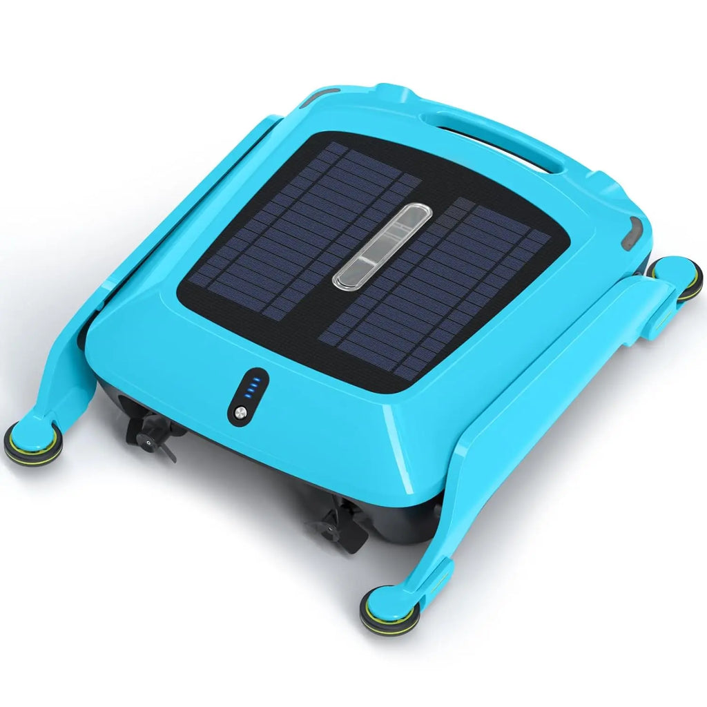 Solar Powered Pool Skimmer Robot: Automatic Pool Surface Skimmer Cleaner, Robotic Pool Skimmer/ Dual Charging Modes, Custom