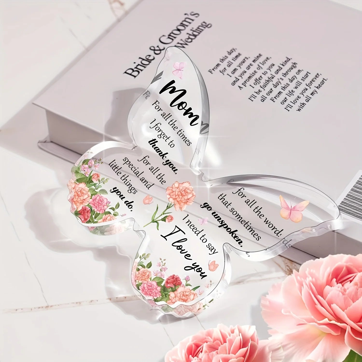 Gifts for Mom, Delicate Mom Birthday Gifts from Daughter Son, Moms Birthday Gift Ideas - Butterfly Acrylic Decorations