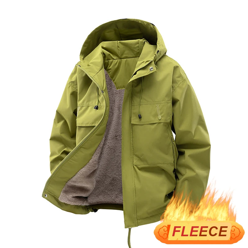 CHRLCK Unisex Hiking Fleece Waterproof Jackets Winter Windbreaker- Outdoor Camping ,Trekking Fishing Jacket/ Windproof Coat Autumn