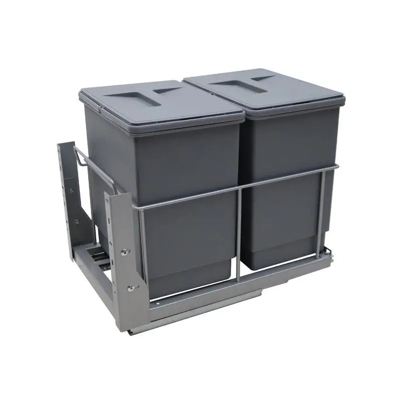 Kitchen Basket Hidden Recessed Trash Can with Lid,  Big Compartment Waste Bins,  Sink- Sorting Kitchen Storage Accessories