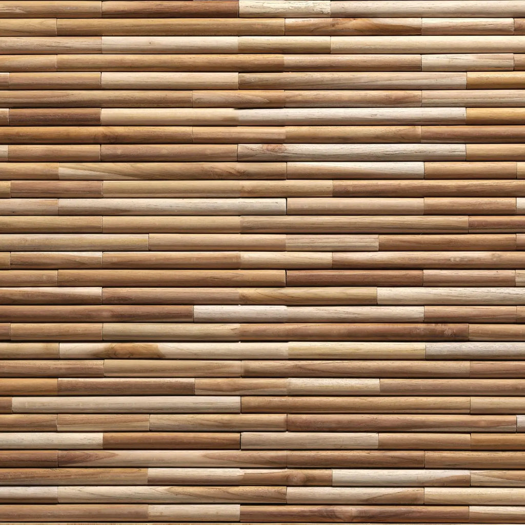 NEW UltraWood Firenze Reclaimed Teak Wood 3D Wall Panels - Home Decor Wallpaper Alterantive for Living Room, Bedroom
